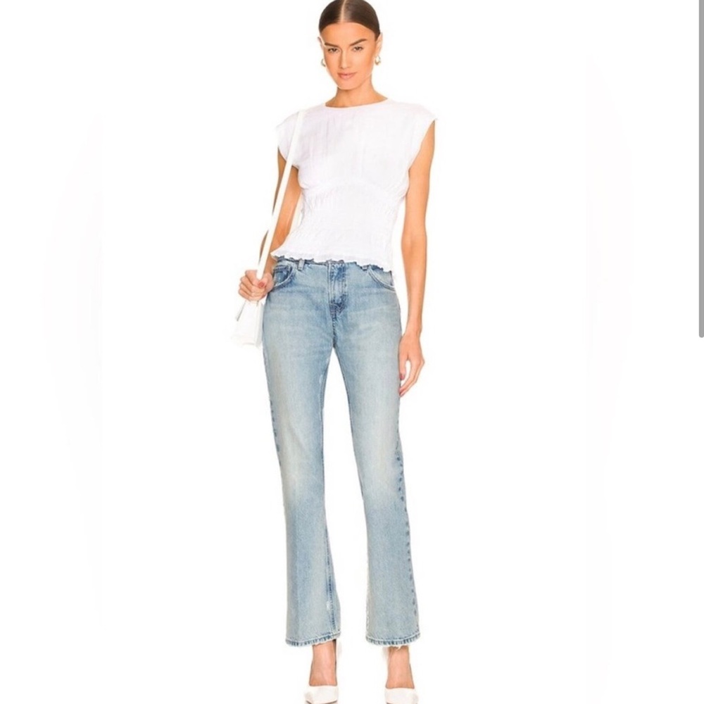Frame the low boot cut jeans indigo summit